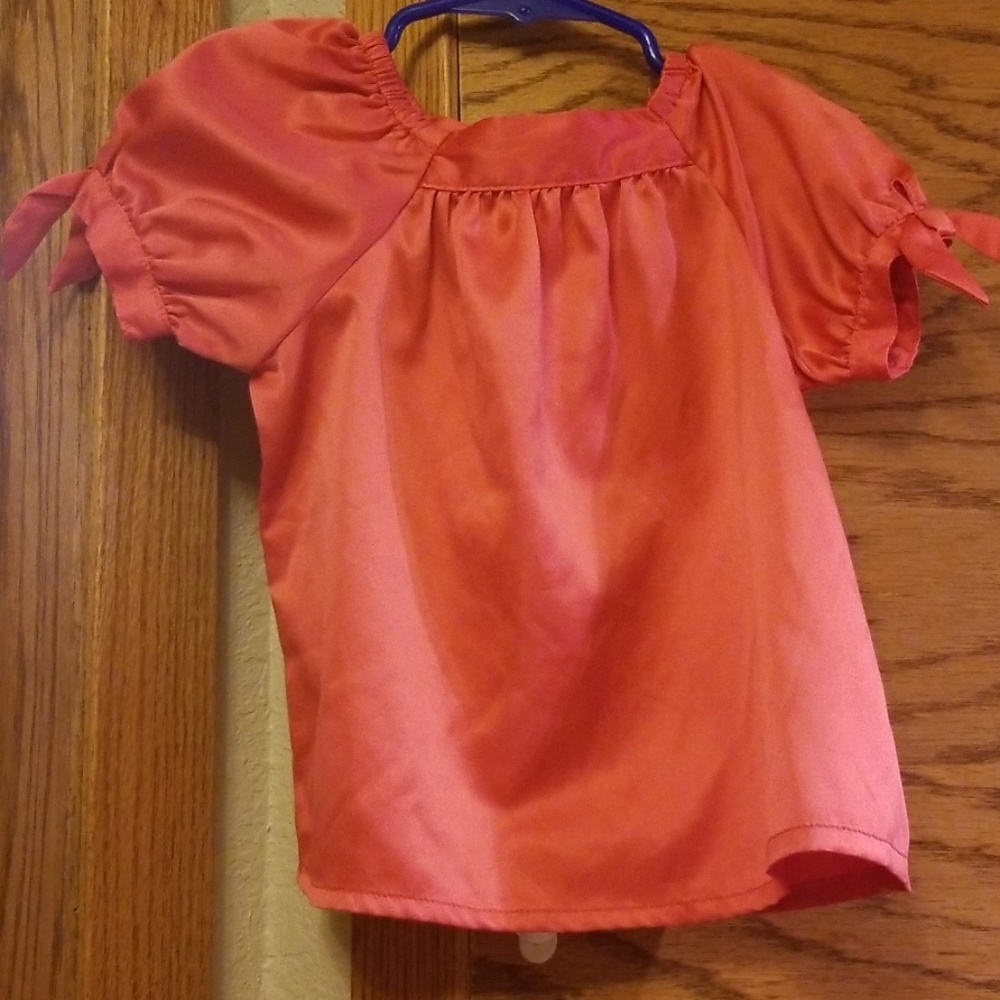 2t pink silky shirt